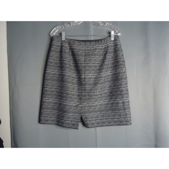 Ann Taylor Loft Outlet Pencil Skirt Black/White Print Zip W/Pockets Lined Size 8 - Picture 9 of 9